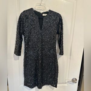 Abercrombie women’s Black Sequin 3/4 sleeve Dress Size medium
